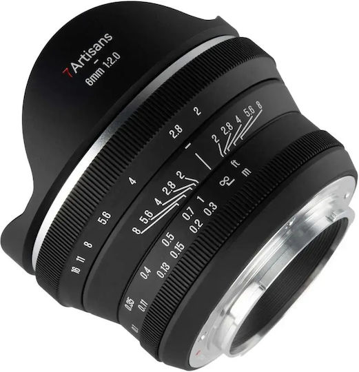 7artisans Crop Camera Lens 6mm f/2 Fisheye for Sony E Mount Black