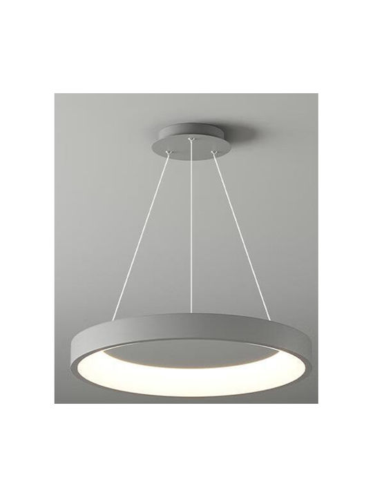 ArkoLight Κρεμαστό Φωτιστικό Γκρι LED με Ρυθμιζόμενο Λευκό Φως 50x50εκ.