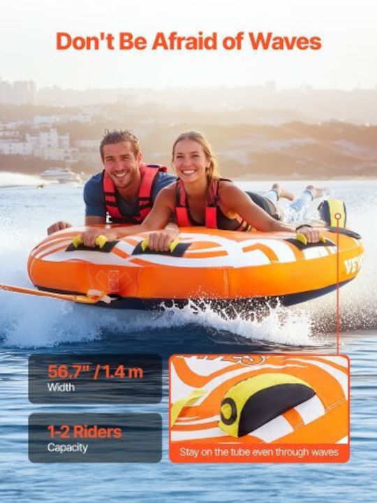 Vevor Towable Tube Boating 1-2 Riders Inflatable Boat Tubes Towables