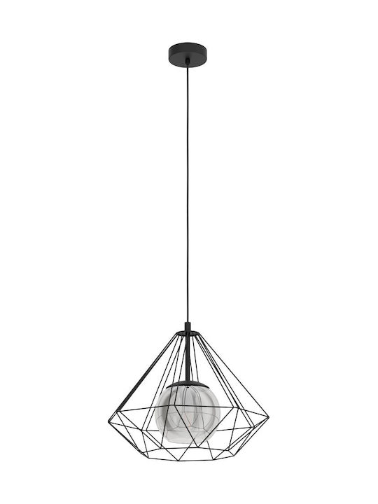 Eglo Vernham Pendant Light Black Grid with Socket E27 44.5cm