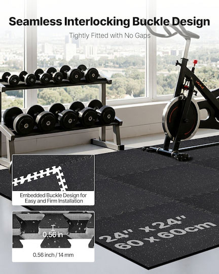 Vevor Exercise Mat Pilates Gray (61x61x1.4cm)