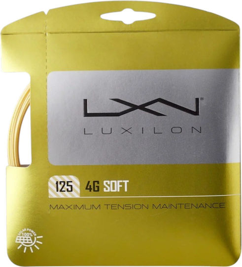 Luxilon 4G Soft Tennis Racket String Yellow 12.2m, Φ1.25mm
