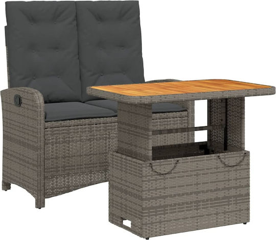 Dining Room Set 2 Pieces Gray with Pillows Dining Room Set 2 Pieces Gray with Pillows