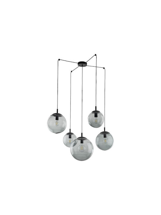 TK Lighting Hängelampe Gray für 5 Lampen E27 400x400cm.