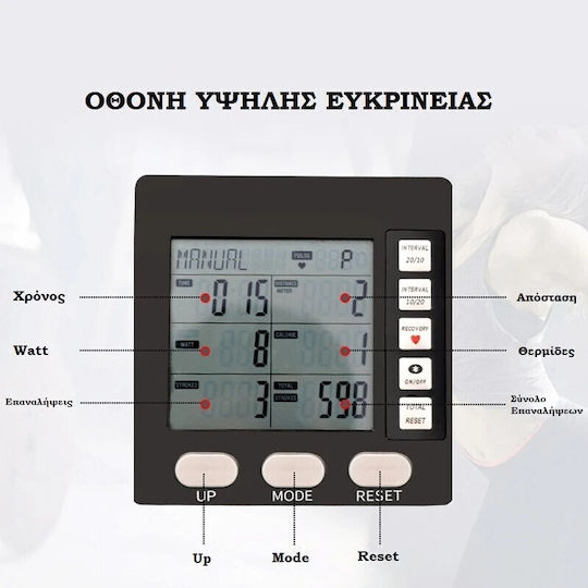 Megatron TZ-7027 Επαγγελματική Κωπηλατική με Αντίσταση Αέρα για Χρήστη έως 150kg
