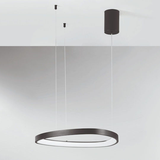 Fan Europe Led-Klapton-S45 Κρεμαστό Φωτιστικό Μαύρο LED με Ψυχρό Λευκό Φως 45x45x150εκ.