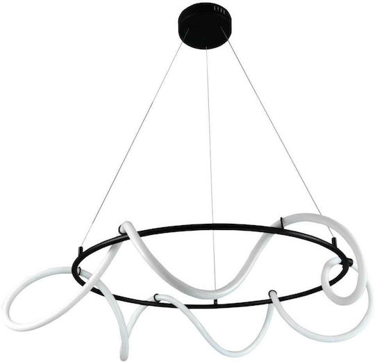 Inlight LED Κρεμαστό Φωτιστικό Μαύρο 80x80εκ.