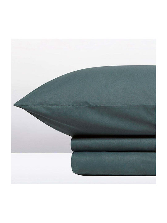 Cannon Sheet Set with 2 Pillowcases Super-Double with Elastic 160x200+33cm. Fresh N.atlantic 3pcs
