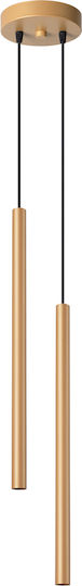 Sollux Pastelo Pendant Light Gold 21.5x8.5x51.5cm