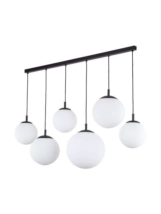 TK Lighting Pendant Light Black Rail with Socket E27 130x150cm
