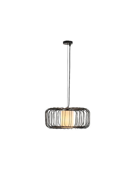 Eurolamp Airy Pendant Light Black with Socket E27 34x34x152cm