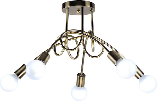 Home Lighting Quirky Κρεμαστό Φωτιστικό Μπρούτζινο 45εκ.