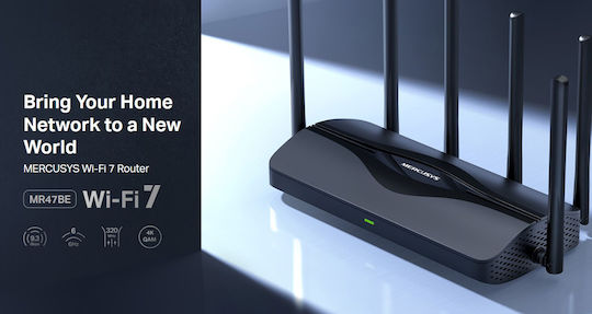 Mercusys MR47BE v2 Drahtloser Wi‑Fi 7 Router mit 4 2,5-Gigabit Ethernet LAN-Verbindungen