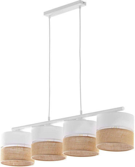 TK Lighting Linobianco Hängelampe Weiß 94x95cm