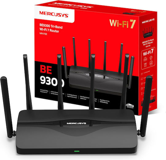 Mercusys MR47BE v2 Drahtloser Wi‑Fi 7 Router mit 4 2,5-Gigabit Ethernet LAN-Verbindungen