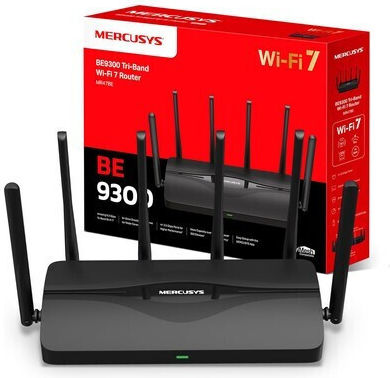 Mercusys MR47BE v2 Drahtloser Wi‑Fi 7 Router mit 4 2,5-Gigabit Ethernet LAN-Verbindungen