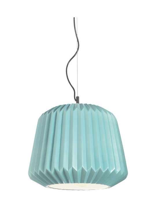 Ondaluce Plumcake Pendant Light Turquoise with Socket E27 38cm