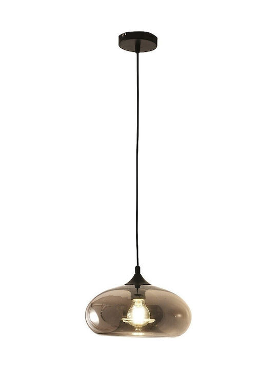 Fabas Luce Ela Hängelampe Schwarz mit Fassung E27 27x200cm.