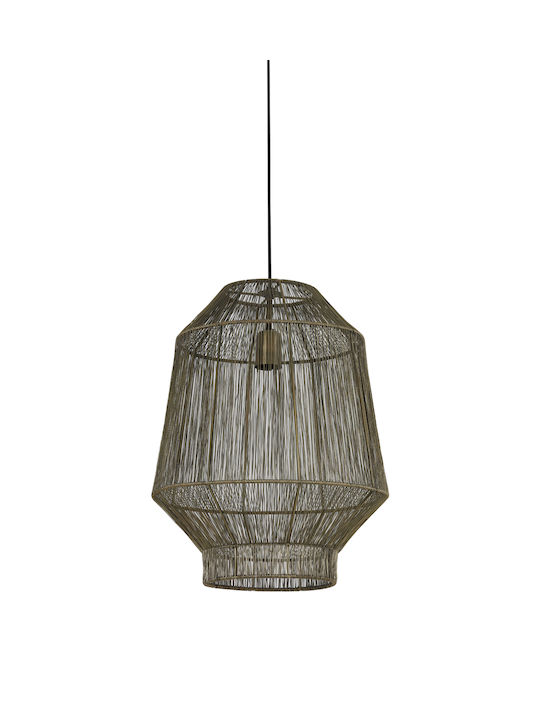 Light & Living Κρεμαστό Φωτιστικό Μπρούτζινο με Ντουί E27 37x46εκ.