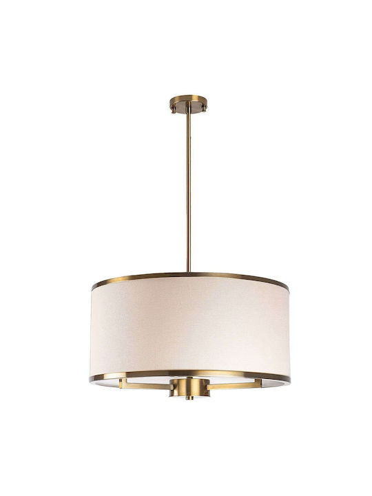 Opviq Gold Κρεμαστό Φωτιστικό Λευκό 50x50x84εκ.