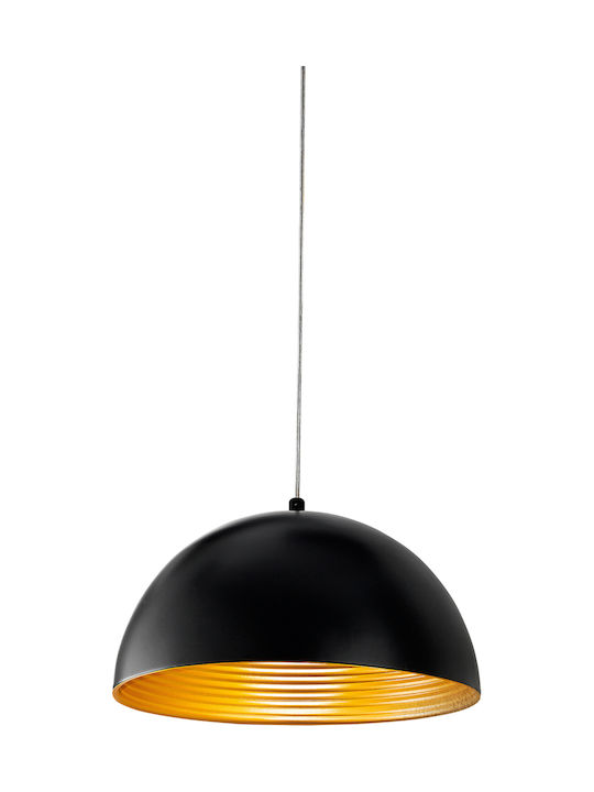 Fabas Luce Dingle Hängelampe Schwarz mit Fassung E27 40cm.