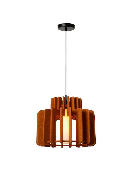 Lucide Lightning Rollo Pendant Light Orange with Socket E27 40x40x150cm