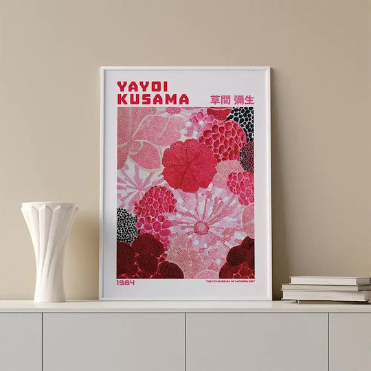 Poster Yayoi Kusama Blushing Petals Art346 21cm X 30cm White Frame PVC