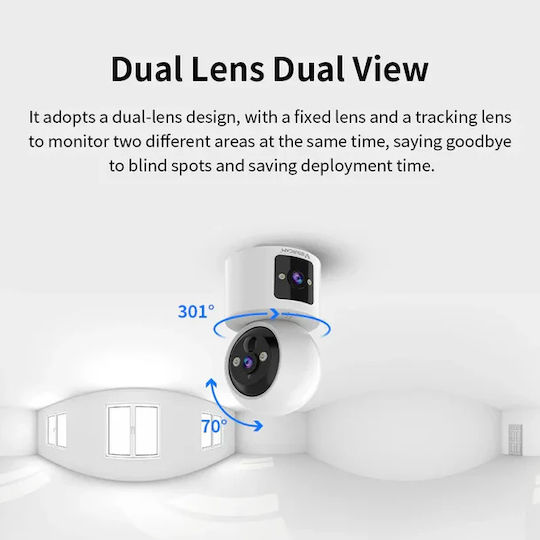 Vstarcam CB90DR IP Dual Surveillance Camera Wi-Fi Full HD 1080p with Two-Way Communication