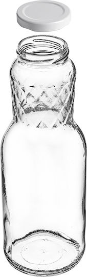 Glass Juice Bottles 1l + Golden Caps Fi53 3 Pcs