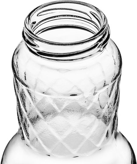 Glas Saftflaschen 1l + Grüne Verschlüsse Fi53 5 Stücke