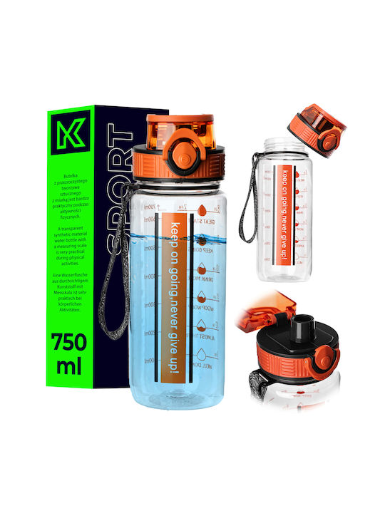 Kadax Атлетична Пластмасова Бутилка 750ml Оранжева