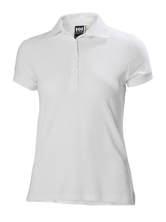 Women's Polo Blouse Short Sleeve White