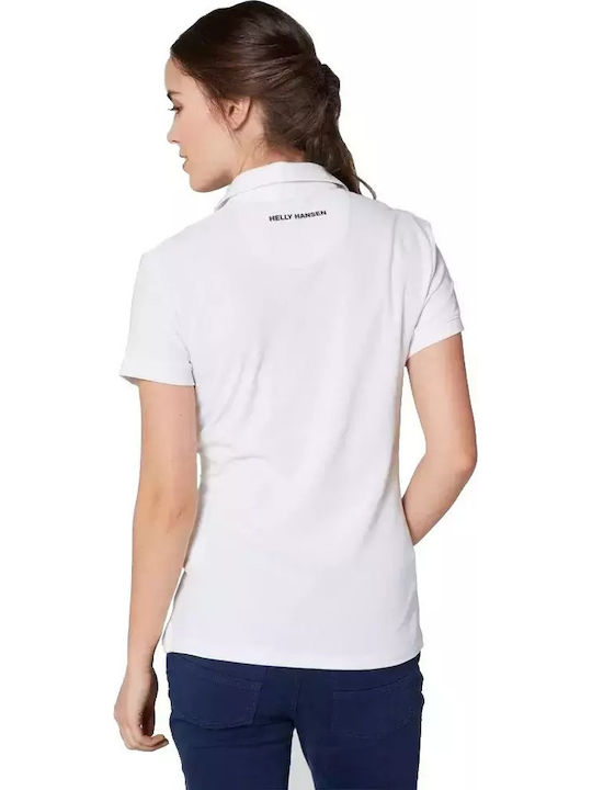 Women's Polo Blouse Short Sleeve White