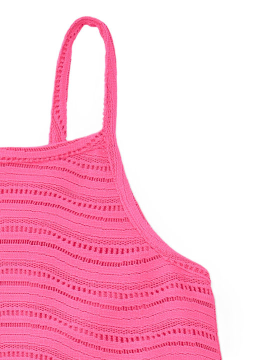 Children's Dress Sleeveless Fuchsia Fluorescent