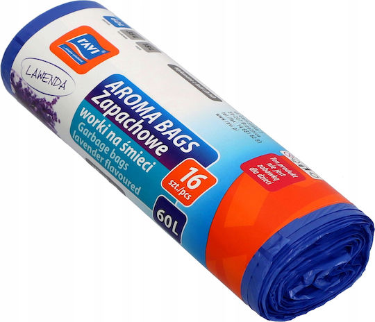 RAVI Sacuri De Gunoi Parfumate Capacitate 60lt 16 Bucăți Violet