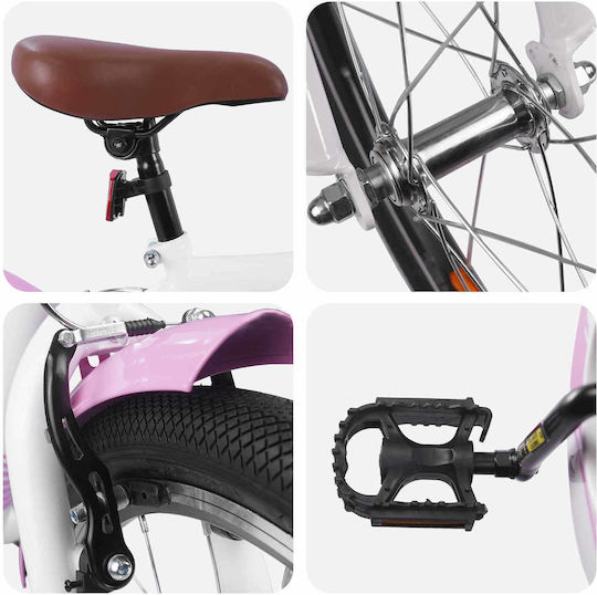 vidaXL 18" Kinderfahrrad Stadt Rosa