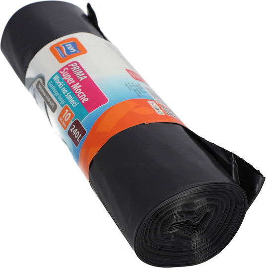 RAVI Σακούλες Απορριμάτων Χωρητικότητας 240lt 10τμχ Μαύρες