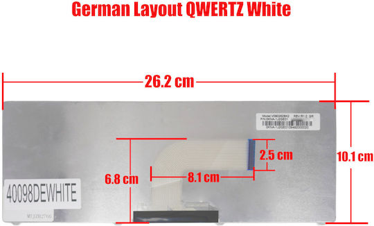 Deutsche Tastatur Für Laptop German Laptop Keyboard Asus Eee Pc N10 N10e N10j N10jb N10jc N10jh N10a N10c N10vn 1101 1101h 1101ha 1101hab 1101hag V090262bk2 De White Κωδ.40098dewhite