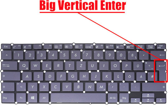 German Keyboard for Laptop Asus Novago TP370 TP370Q TP370QL TP370QL-1A TP370QL-EL002T TP370QL-EL019T TP370QL-ET001T TP370QL-ELD003T 90NR0061-M00270 0KNR0-2101GE00 DE No Frame Gray Code 40587denofrgray
