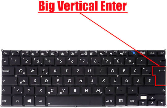 German Laptop Keyboard Asus Taichi 21 21-cw001h 21-cw001p 21-cw009h 21-cw002h 0knb0-1621uk00 0kn0-nb1ge13 9z.n8kbu.30g Nsk-ur30g De Without Frame Backlit Black Code 40843denofrbl