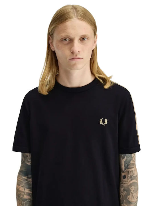 Ringer T-shirt Μαύρο