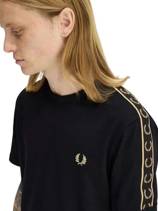 Ringer T-shirt Μαύρο