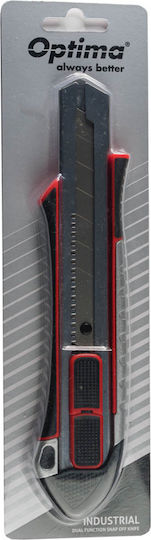 Cuttere Optima Cutter Optima Industrial 25mm Lamă Sk2 Tratată 2 Funcții Șină Metalică Zinc Abs