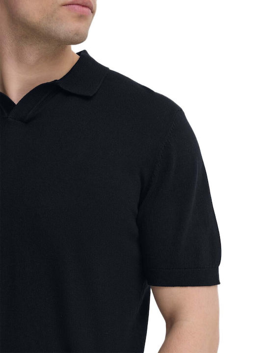 Polo Blouse Black