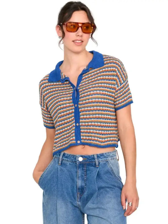 Damen Polo Bluse Mehrfarbig
