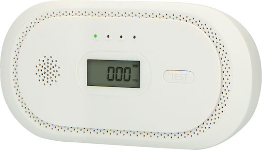 Alecto Carbon Monoxide Detector Lcd Screen 85 Db Powerful Alarm White