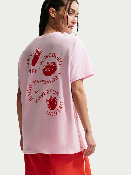 Nsw Γυναικείο Oversized T-shirt Ροζ