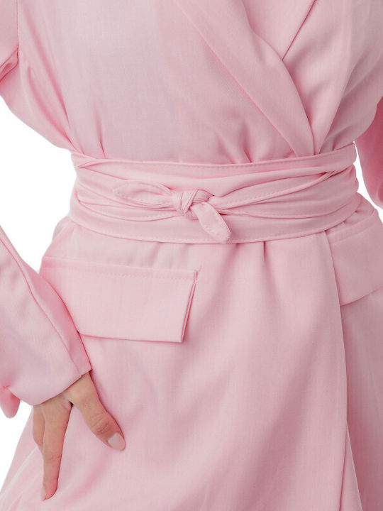 Pink Set Palazzo Jacket