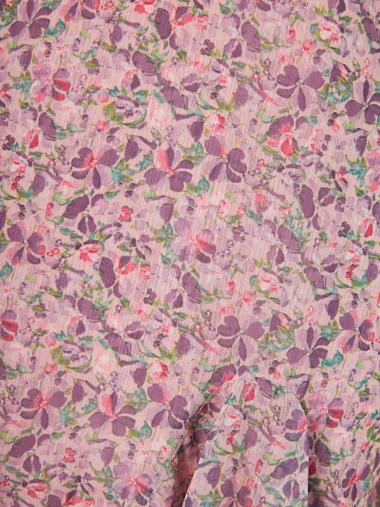 Summer Mini Dress with Ruffles Lilac FBL013-124-13-Lilac