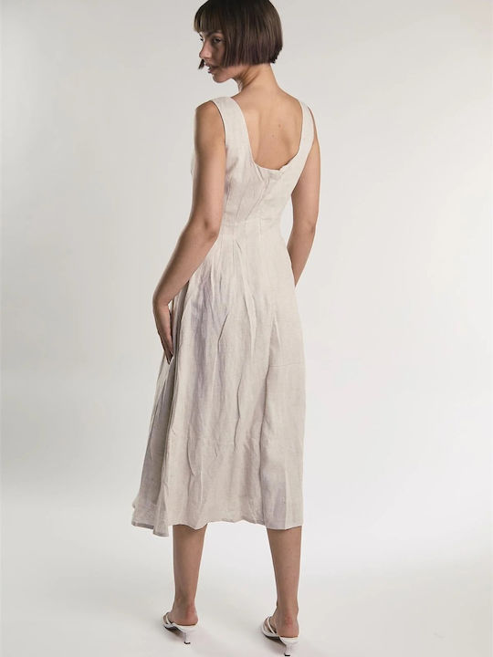 Summer Midi Dress with Wrap AΝ5633-DX58